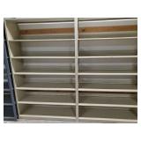 2 76" Tall x 4-foot-wide metal shelves