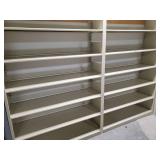 2 76" Tall x 4-foot-wide metal shelves