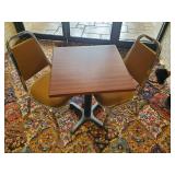 2 Mid Modern Virco Cushioned chairs with Breakroom Table