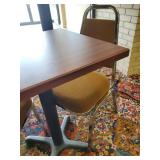 2 Mid Modern Virco Cushioned chairs with Breakroom Table