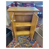 cute Vintage Wooden Cabinet with 3 metal trashcans