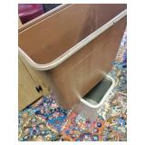cute Vintage Wooden Cabinet with 3 metal trashcans