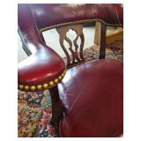 4 Beautiful High end Vintage Leather Club/Bank chairs