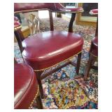 4 Beautiful High end Vintage Leather Club/Bank chairs