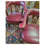 4 Beautiful High end Vintage Leather Club/Bank chairs
