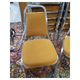 18 mid modern Virco cushioned chairs with Metal Chair Cart