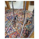 18 mid modern Virco cushioned chairs with Metal Chair Cart