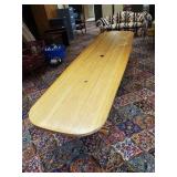 Gorgeous Vintage 12 Foot Long Wooden Conference Table