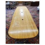 Gorgeous Vintage 12 Foot Long Wooden Conference Table