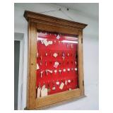 Antique Wood Display Case/Shadow Box Keys Not Included