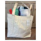 Canvas tote bag with handles and zipper closure | Retail $15