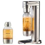 Carbonates Any Drink-Airosia Soda Maker Machine-304 Stainless Steel Sparkling Water Maker, Carbonator Machine with BPA Free Bottles(1L+0.5L) (CO2 Carbonator NOT Included)Retail $170