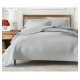 Solid Quilt - Alicia Collection Dark Gray Twin/Twin XL Bed Size