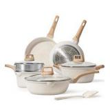 CAROTE 10Pcs Pots and Pans Set Nonstick, Non Stick Cooking Set w/Frying Pans & Saucepans, Induction Kitchen Cookware Set : Retail $169