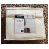 Split King - Solid Ivory Split King 7 Piece Sheet Set - 1 King Flat Sheet - 2 twin xl fitted sheet - 4 king pillow cases - 100% polyester