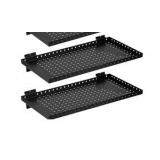 Heavy Duty Slatwall Shelf 24x12Inch, Steel Slatwall Accessories Storage Rack for Garage, Retail, Workshop Two Shelves