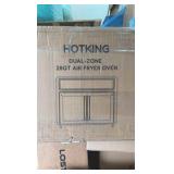 HotKing Dual Zone 28 Quart Air Fryer Oven Two Door - Rotisserie Dehydrator and Air Fryer Model KATO – 28A1 RETAIL $260