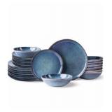 AmorArc Ceramic Dinnerware Sets,Handmade Reactive Glaze Stoneware Plates and Bowls Sets,Highly Scratch Resistant | Dishwasher & Microwave Safe Dishes Set,Service for 8 (24pc) Retail $250