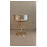 24 Pcs Ribbed Martini Glasses 10 oz Glass Vintage Ribbed Coupe Glasses, Dessert Parfait Glassware, for Wedding Birthday Party Supplies (Brown)
