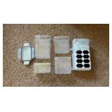 8-Pack - Plastic Food Storage With Snap On Lids. 2- 8-cup / 4- 6-cup / 2- 3cup / 8 snap on lids
