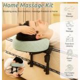 Massage Headrest for Bed, Adjustable Massage Face Cradle at Home, Portable Massage Table Kit for Sleeping Mattress, Face Down Pillow After Eye Surgery - Color Green