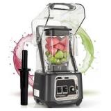 CRANDDI Professional Smoothie Blender, 2200W Commercial Soundproof Quiet blender with Removable Soundproof Shield for Crushing Ice, MilkShakes, Puree, Self-Cleaning, 50oz 110V Retail $189