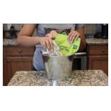Pack of 2 Galvanized Pail 10L | Beer Bucket, Garden Planter, Snack Pail, 10x10x9.5  inches | Retail $25