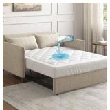 Sleep Philosophy Waterproof Sofa Bed Mattress Protector, Holden Sofa Bed Queen Mattress Pad, 3M Scotchgard, Microfiber Mattress Topper Fitted Elastic Pocket Fits Up to 8 Inch, Queen 60x72, White