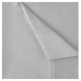 Liz Claiborne Ultra Fit Performance Sheet Set Cotton Sheet Set, Twin Sized Bed, 1 Flat Sheet, 1 Fitted Sheet, and 1 Standard/Queen Pillowcase Gray Color