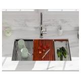 Undermount Kitchen Sink 30 Inch Stainless Steel - Beslend Heavy-Duty 30x19 Inches, 16 Gauge Single Bowl Workstation, 10 Inch Deep Ledge Basin with Customized Accessories for Home Kitchen/Renovation Re
