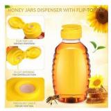 48 Pcs 16 oz Honey Jar with Lids Squeeze Honey Bottles Bulk Clear Plastic Honey Container