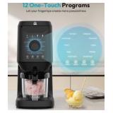 Rellytech Homemade Ice Cream Maker Machine - 12-in-1 Ice Cream Maker with 2 Pint Containers & Lids, Gelato, Sorbet and Frozen Yogurt Maker, Self-Cleaning, Pre-freeze for 24 Hours