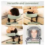 Massage Headrest for Bed, Adjustable Massage Face Cradle at Home, Portable Massage Table Kit for Sleeping Mattress, Face Down Pillow After Eye Surgery - Color Green