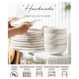 Getstar Dinnerware Sets, Plates and Bowls Sets (10.5” Dish + 8” Dish + 6” Bowl) for 4, Microwave and Dishwasher Safe, Ceramic Dinnerware Set (12 Piece)
