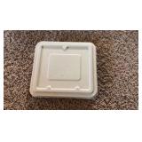 Restaurant Style To-Go Boxes - 50-Count - Recycled Paper Material - Three Compartment - Low Profile