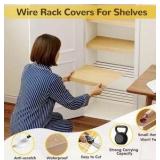 5 Piece Wire Shelf Covers for Pantry, 12x30 in Wire Rack Covers for Shelves, 0.31in Thick PVC Wood-Look Faux Shelf Covers for Wires Shelving Closet, Waterproof Moisture