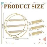 Gold Cupcake Stand 22 Inch Tiered Dessert Stand Large Metal 3 Tier Serving Tray Round Gold Dessert Table Display for Wedding, Birthday Party, Catering Events