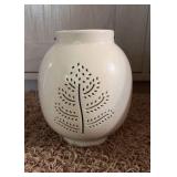 Ceramic Lantern With Metal Handle