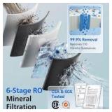 PHILIPS Reverse Osmosis Water Filter Countertop ADD6928DG/37(Cold&Hot), 6-Stage Mineralization Filtration System with Aquaporin Tech, Large Capacity for Family, 6L Tank,1.8L Jug, Reduce TDS,  RETAIL: 