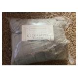 Decorative Plush Throw 50”x60” checker pattern | silver color
