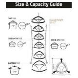 6-Tier - Multi-Tier Storage Rack for Cookware & Accessories - Space-Saving Organizer for Cast Iron, Lids & Kitchen Essentials - Matte Black 264 Lbs Capacity Freestanding Pot Rack, 6-Tier Cast Iron Coo