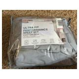 Liz Claiborne Ultra Fit Performance Sheet Set Cotton Sheet Set, Twin Sized Bed, 1 Flat Sheet, 1 Fitted Sheet, and 1 Standard/Queen Pillowcase Gray Color