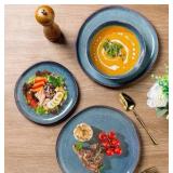 AmorArc Ceramic Dinnerware Sets,Handmade Reactive Glaze Stoneware Plates and Bowls Sets,Highly Scratch Resistant | Dishwasher & Microwave Safe Dishes Set,Service for 8 (24pc) Retail $250