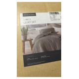 King - Mina Waffle Weave Textured Midweight Comforter Set - 1 comforter 2 shams