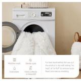 Full/Queen - Intelligent Design Malea Shaggy Comforter Set, Long Faux Fur Cozy Down Alternative, Modern Casual Ultra Soft All Season Fluffy Bedding with Matching Sham, Full/Queen, Blush 3 Piece - Blus