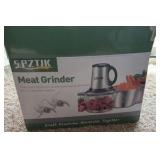 3-Speed Electric Food Processor: Meat Grinder, Vegetable Chopper & Baby Food Maker - 300W, 2 Bowls (8 Cup Stainless Steel+8 Cup Glass), Quiet Operation