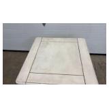 Vintage End Table With One Drawer, Painted White and Distressed