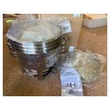 Chafing Dishes for Buffet Set: 100% Pre-Installed Chafers for Catering - Round Chafing Dish Buffet Set with Lids | Chafers and Buffet Warmers Sets | Serving Food Warmer | Chafers Servers Sets, Great f