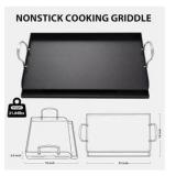 25" x 16" Pre-Seasoned Nonstick Cast Iron Griddle for Gas & Charcoal Grills – Universal Flat Top with Grease Groove, Reinforced Ridges & High Sidewalls, Great for Parties, Camping & Tailgating