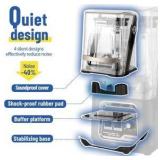 CRANDDI Professional Smoothie Blender, 2200W Commercial Soundproof Quiet blender with Removable Soundproof Shield for Crushing Ice, MilkShakes, Puree, Self-Cleaning, 50oz 110V Retail $189